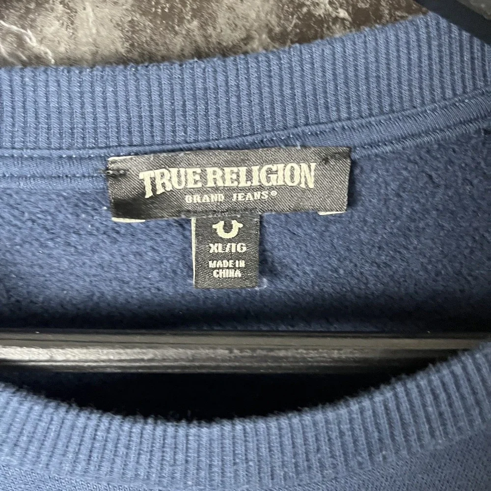 True Religion Men's Navy Graphic Sweatshirt XL